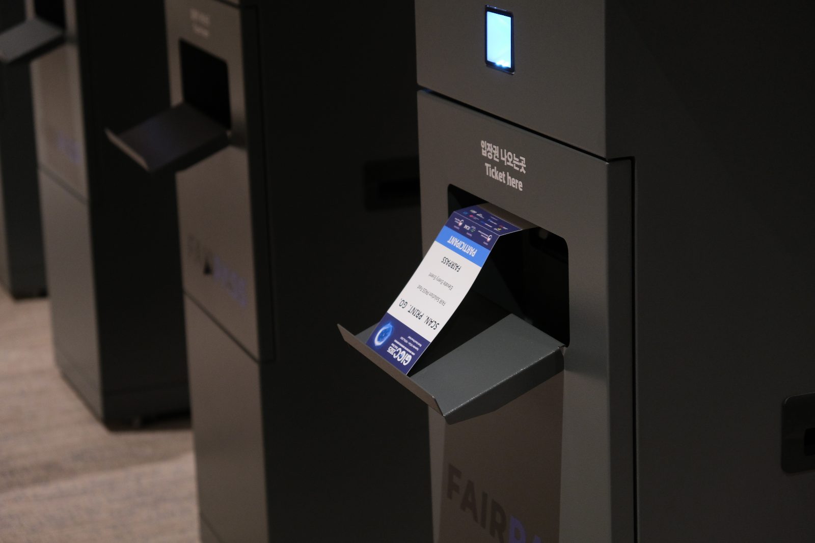 FAIRPASS on-demand badge kiosk in operation